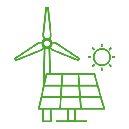 100% Strom aus erneuerbaren Energien der bankeigenen Immobilien